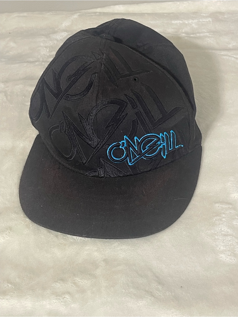 O'Neill Black Cap with Teal Blue Logo